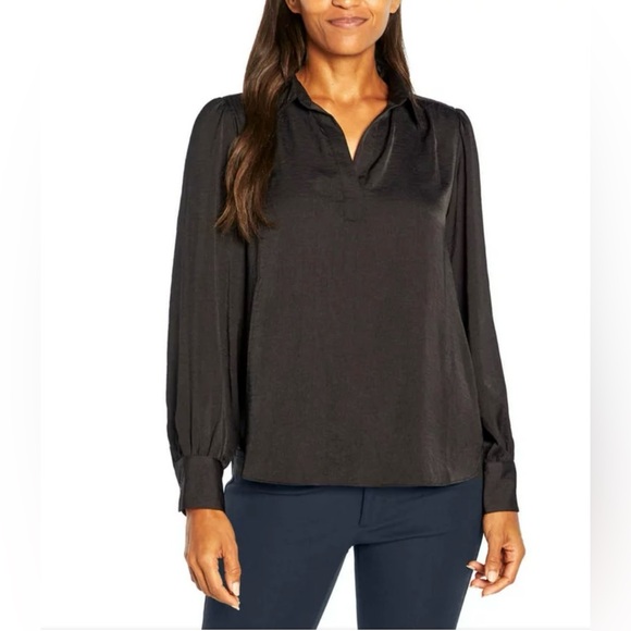 Banana Republic Long Sleeve Satin Pullover - Picture 1 of 6